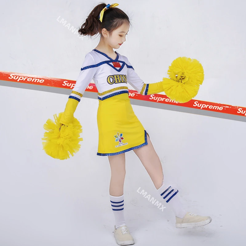 Children's cheerleading performance costume for primary and secondary school sports games cheerleading performance