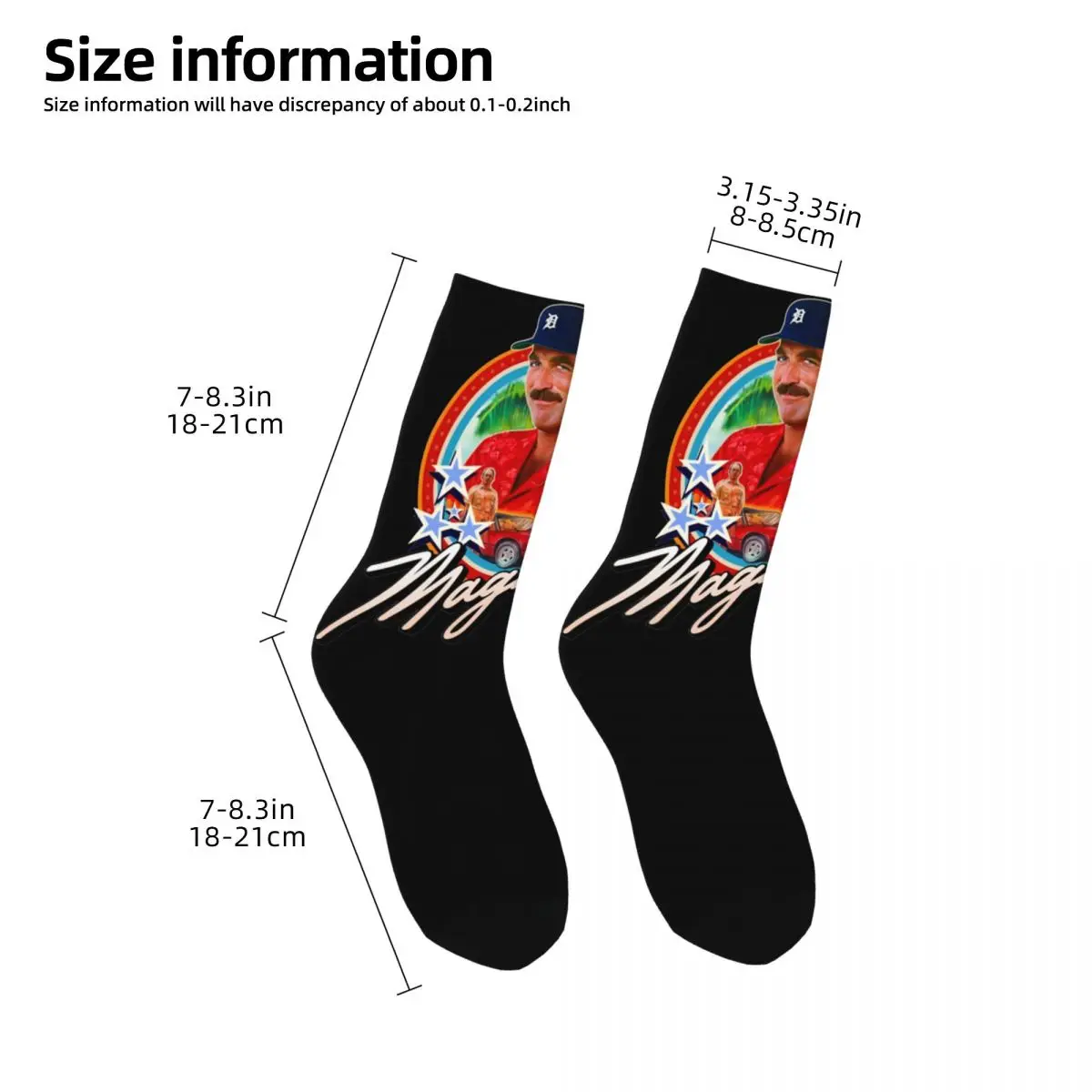 Hip Hop Male Socks Tom Selleck Is The Daddy Accessories Soft Vintage Sport Socks Spring Autumn Winter