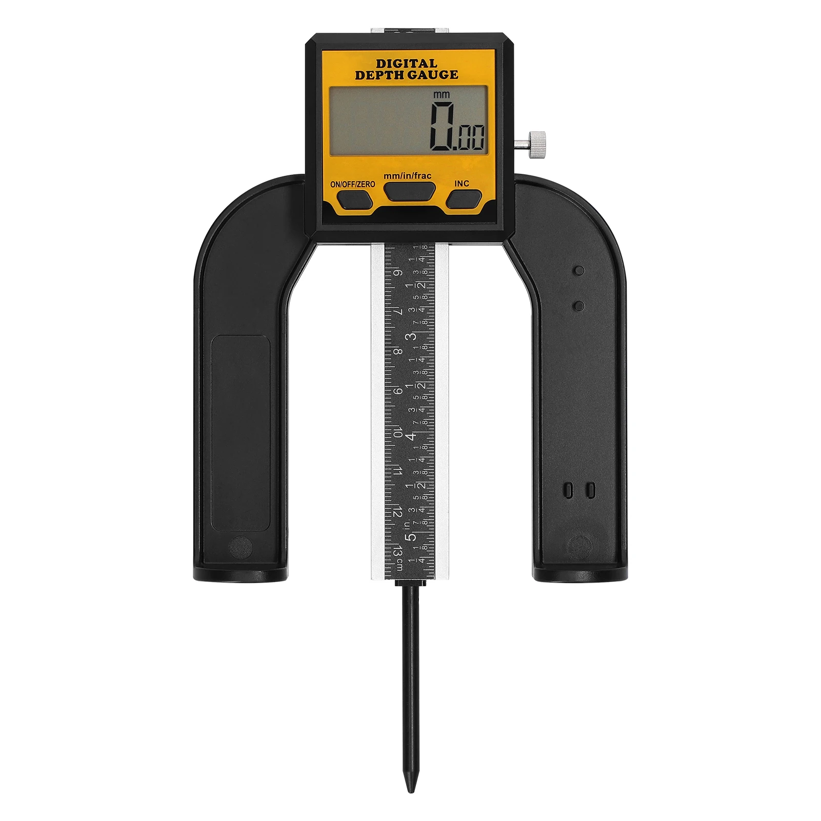 0-80mm Woodworking Depth Ruler Digital Tablesaw Height Ruler Digital Height Depth Gauge LCD Display Vernier Caliper 3 Unit Modes