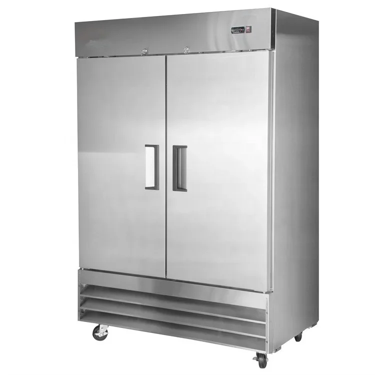 

Commercial Hotel Kitchen Equipment Stainless Steel Two Big Door top-freezer refrigerators commercial Refrigerator