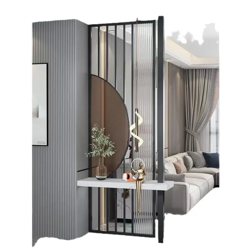 

Light luxury new glass Changhong screen new Chinese entrance simple living room