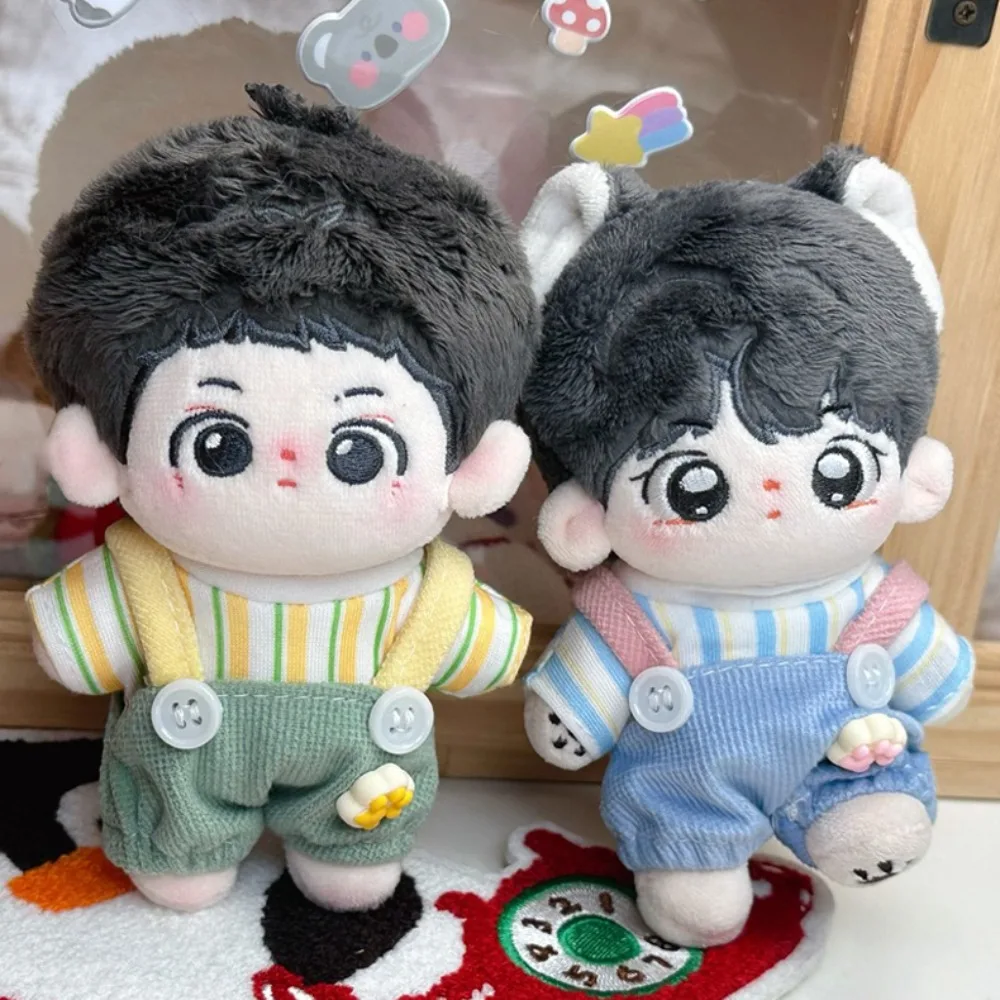 DIY Clothing Cat Paw Pants 10cm Cotton Clothes Striped T-shirt Lovely Clothes Outfit Suit Colorful Dress Up Set 10cm Cotton