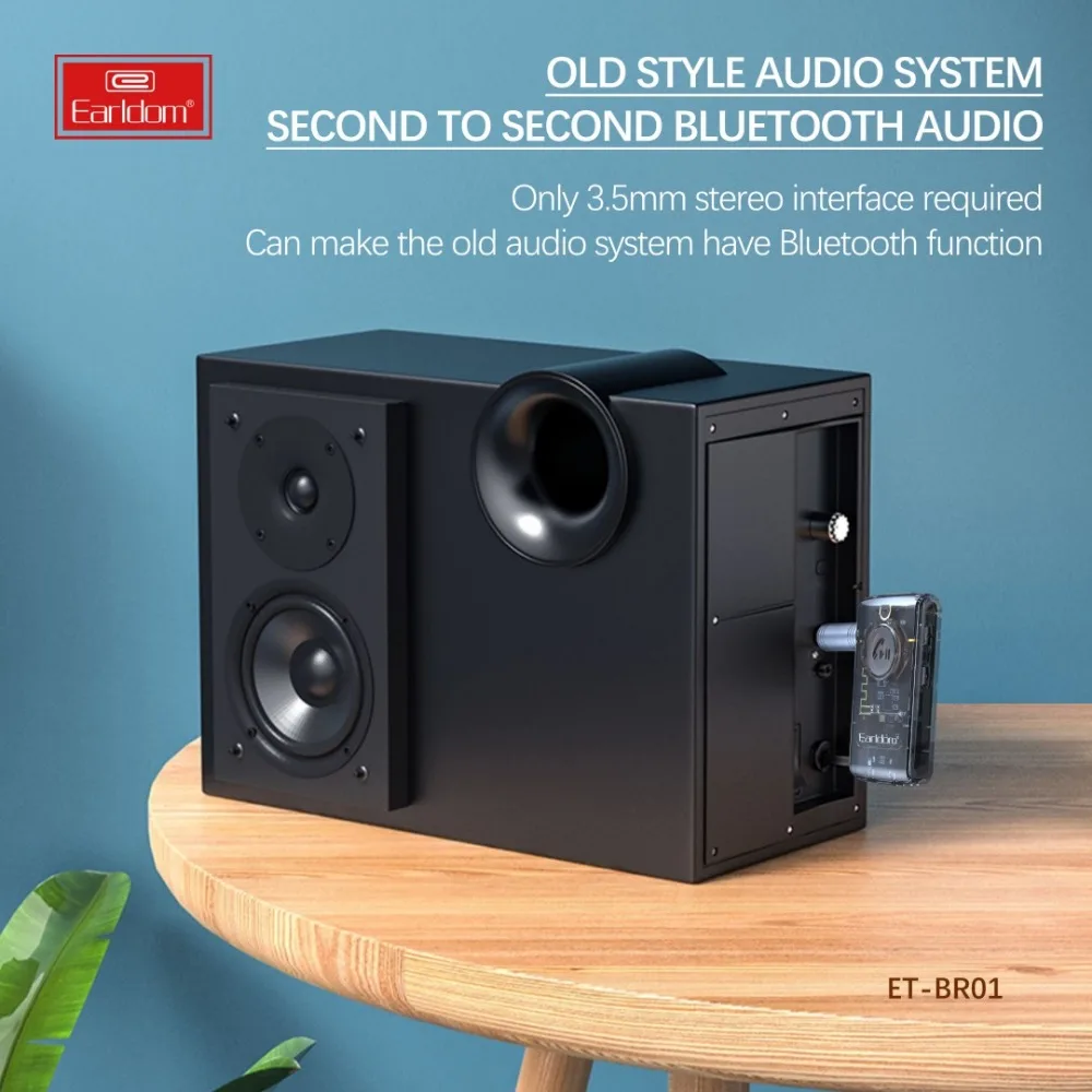 Adattatore Bluetooth 5.3 Jack AUX da 3,5 mm per ricevitore audio musicale Altoparlanti per auto Auricolare Tablet Laptop Ricevitore per auto Bluetooth