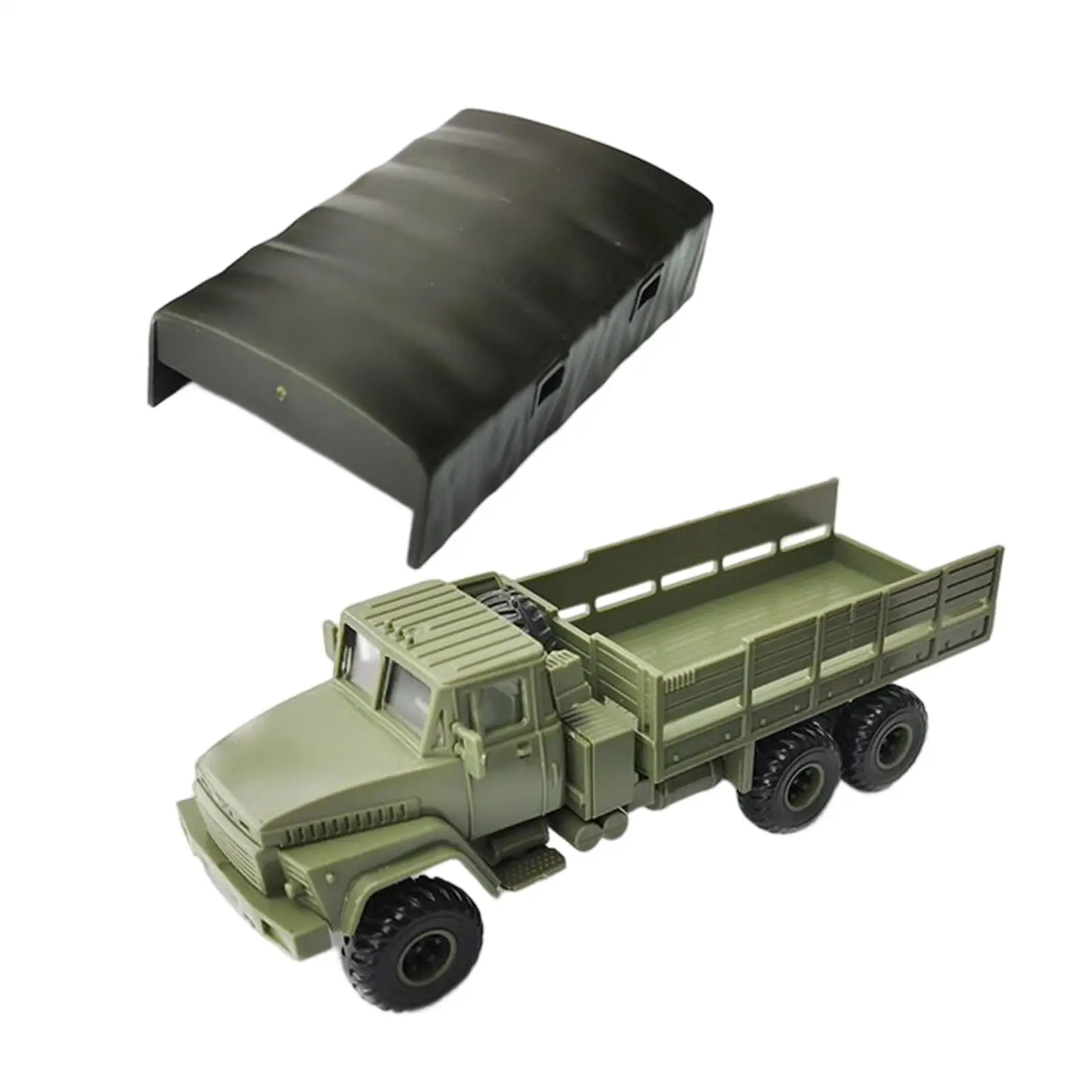 1:72 Scale Car Trunk Model Armored Carrier Plastic Building Block Assembling Model Army Action Figure Assembly Decor Ornament