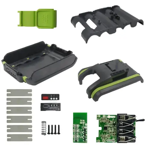 PCB 충전 보호 회로 기판 하우징 Worx 20V BMS WA3572 WA3530 WA3553용 5x18650 리튬 이온 배터리 플라스틱 하우징