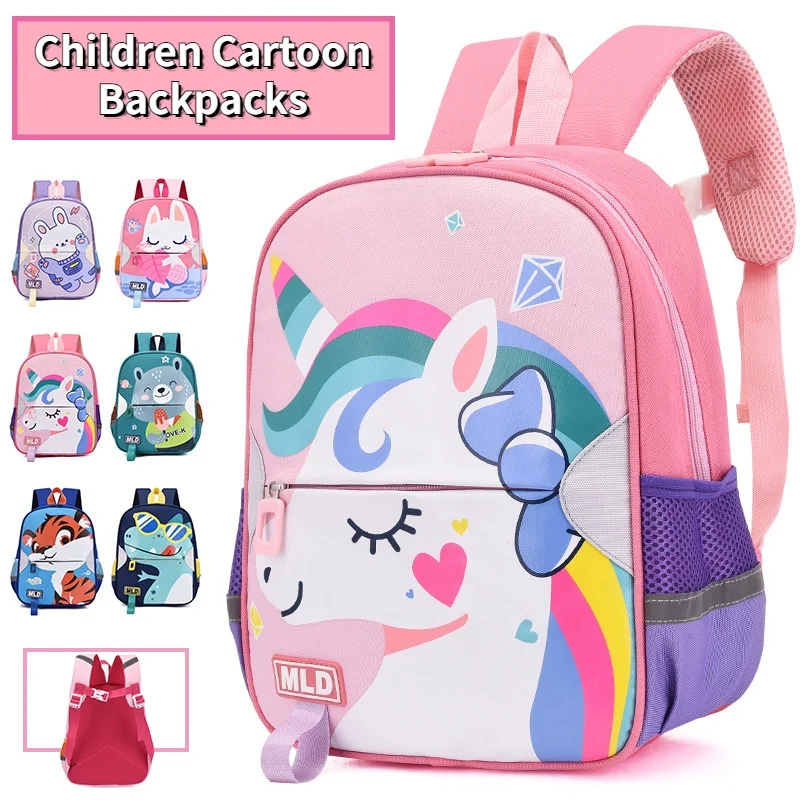 New Girls Princess Mermaid Unicorn Boys Dinosaur Cute Schoolbags 2022 Children Rabbit Cartoon Backpacks In Kindergarten Hot