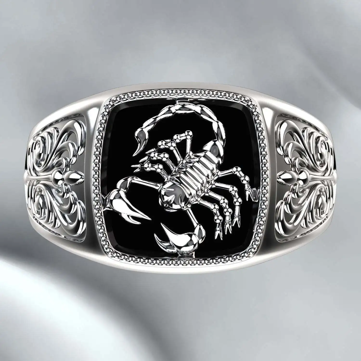 S925 Sterling Silver Ring New Creative Scorpio Embossed Men's Ring Scorpion Memorial Day Gift