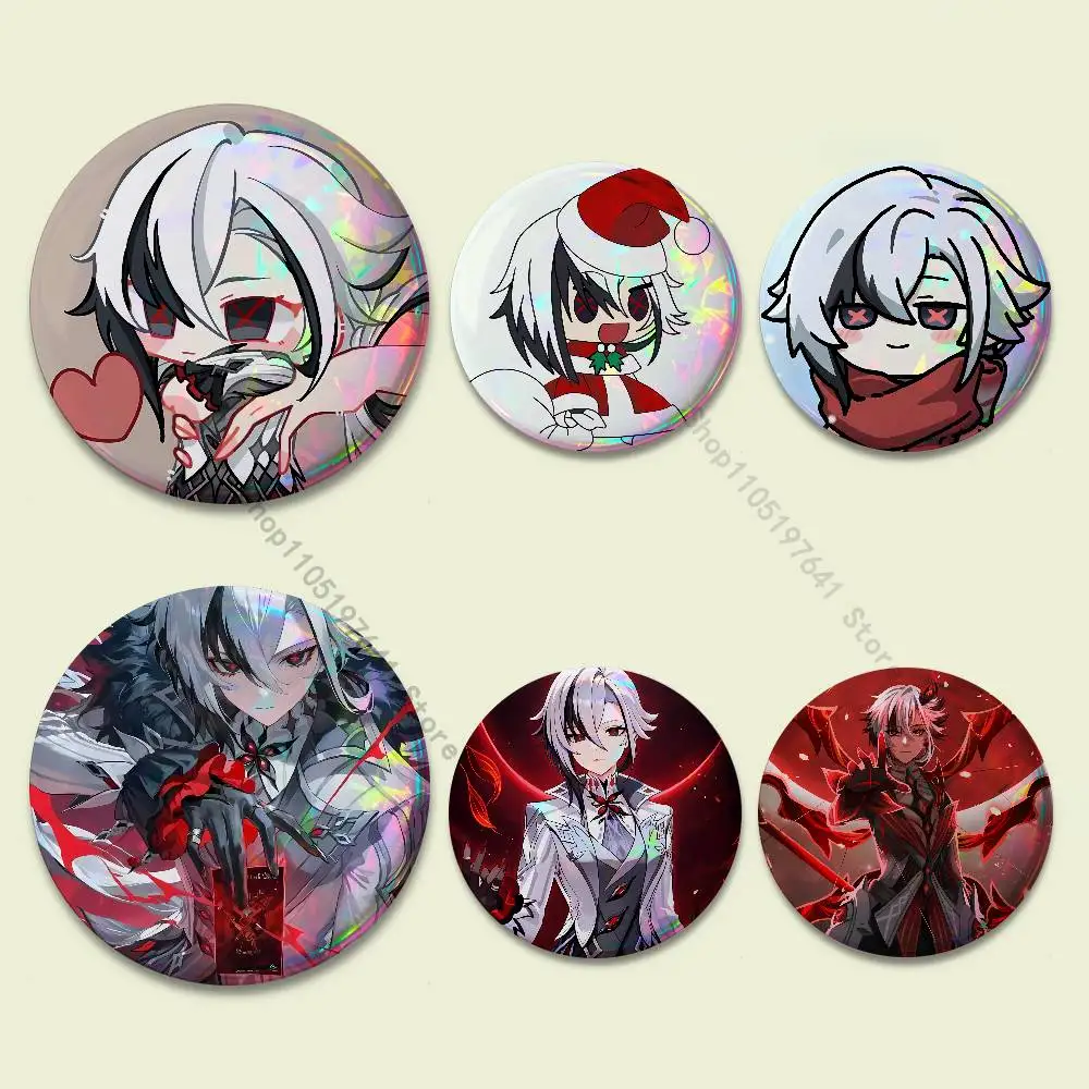 

Game Anime A-Arlecchino Badges Button Round Creative Pin Brooch Badge Bag Decor Fans Collect Friends Gifts