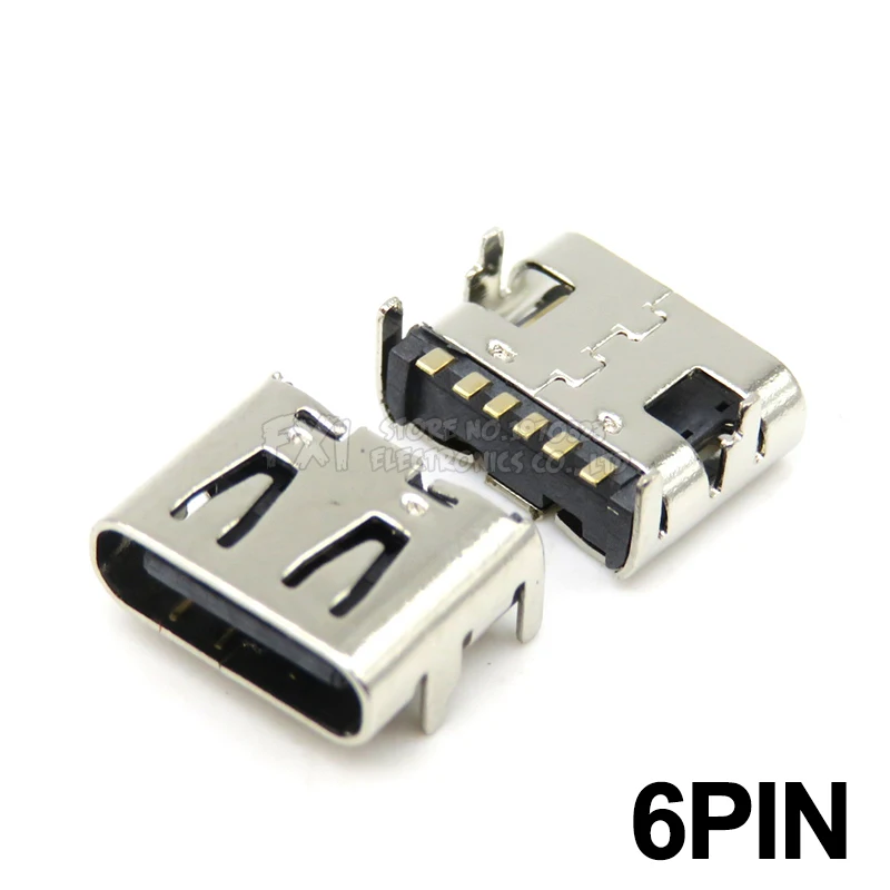 10PCS TYPE-C USB SMD Female Socket 6/16/24P 6/16/24PIN HD transmission interface for Smartphones end Charging Plug Module