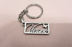 name keychain, Christmas gift custom keyring, your name keychain, stainless steel keychain, durable metal key chain
