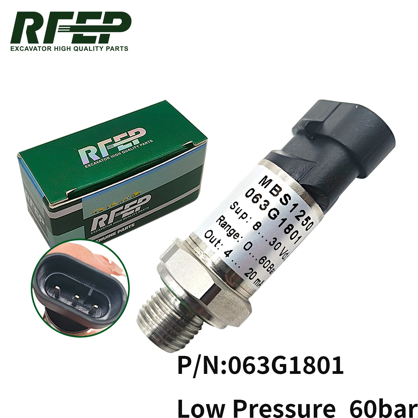 063G1801 063G1802 Hydraulic Pressure Sensor For Lonking Excavator Parts 60‑400bar New Type Without Harness Excavator Accessory