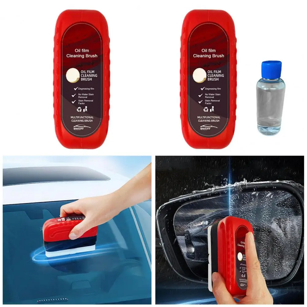 

Car Glass Oil Film Cleaning Brush Lasting Reusable Foam Sprayer Automobile Mirror Glass Cleaning Board Car Accessorie