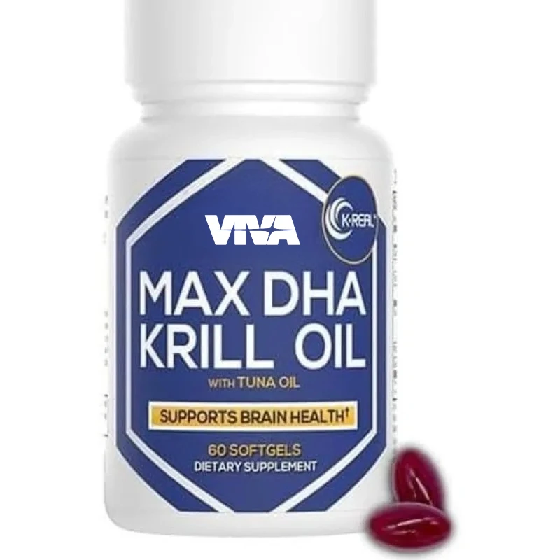 Antarctic Krill Oil Supplement with Astaxanthin DHA EPA Omega-3 60 Softgel Capsules Joint Health Support Nutritional Supplement