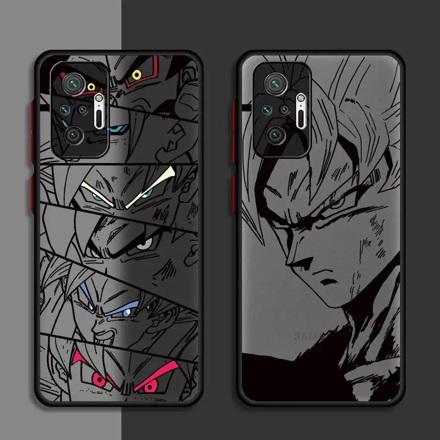 Goku Dragon Ball Handyhülle für Xiaomi Redmi 10A 10C 9A A2+ 14C 12C A4 9T 9C 13C K40 Pro A1+ Black Edge Shell