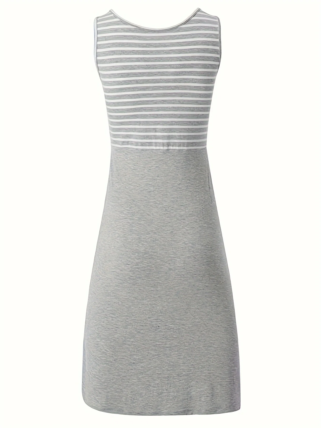 Umstands-Stillkleid, ärmellos, Minikleid, Streifen, Spleißen, bequeme Umstandsmode für schwangere Frauen – Detail 9