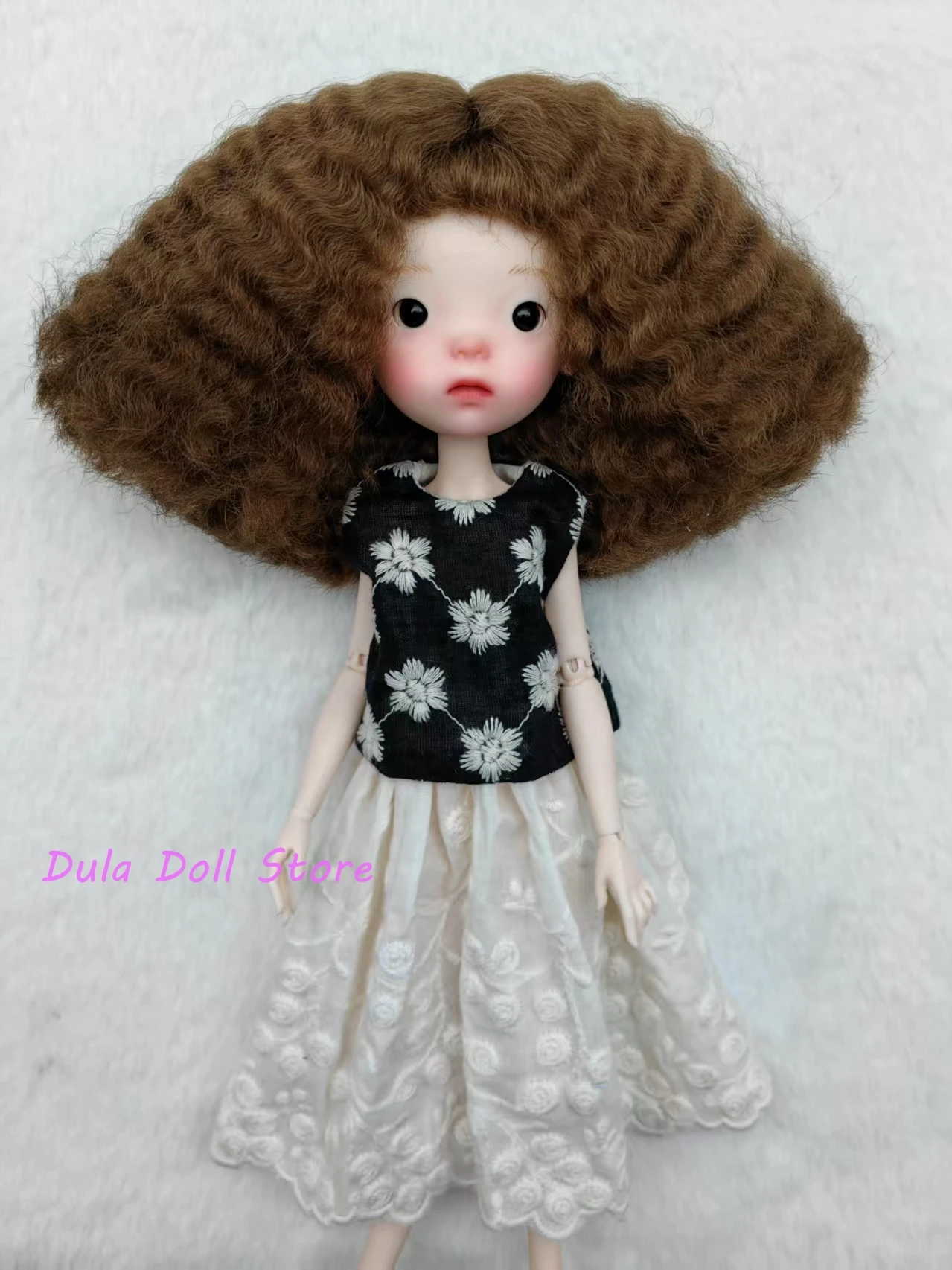 Dula 人形服ドレスパターンノースリーブベストスカートブライスランドアズランドウドゥ ob24 ob22 アゾンリカ 1/6 Bjd 人形