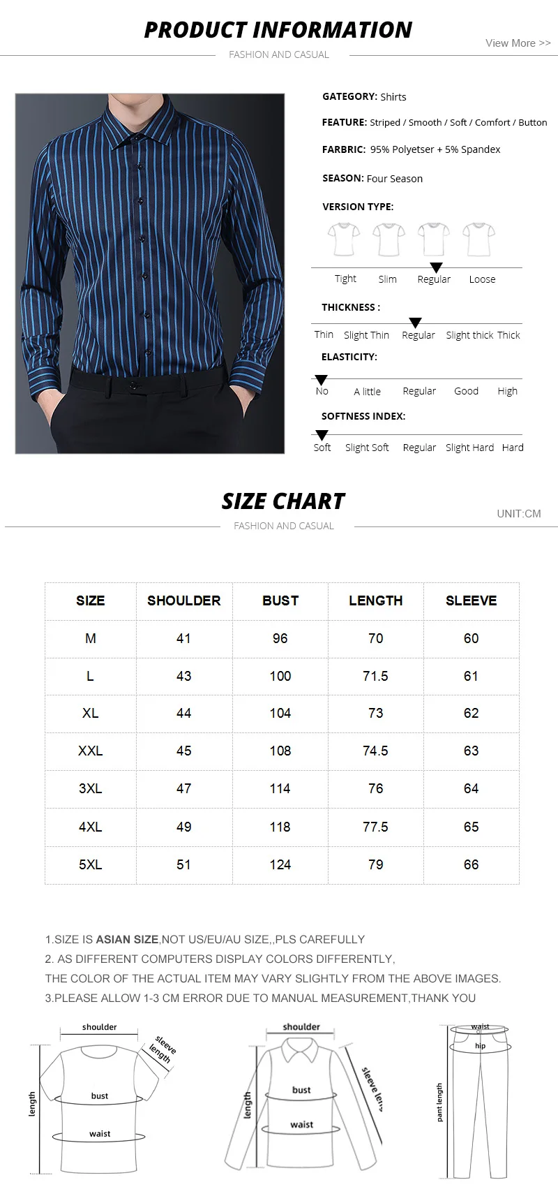 Fashion Classic Men Striped Shirts Business Casual Long Sleeve Button Down Regular Fit Social Shirt 4XL 5XL - AliExpress 200000343 Fashion Classic Men Striped Shirts Business Casual Long Sleeve Button Down Regular Fit Social Shirt 4XL 5XL - AliExpress 200000343