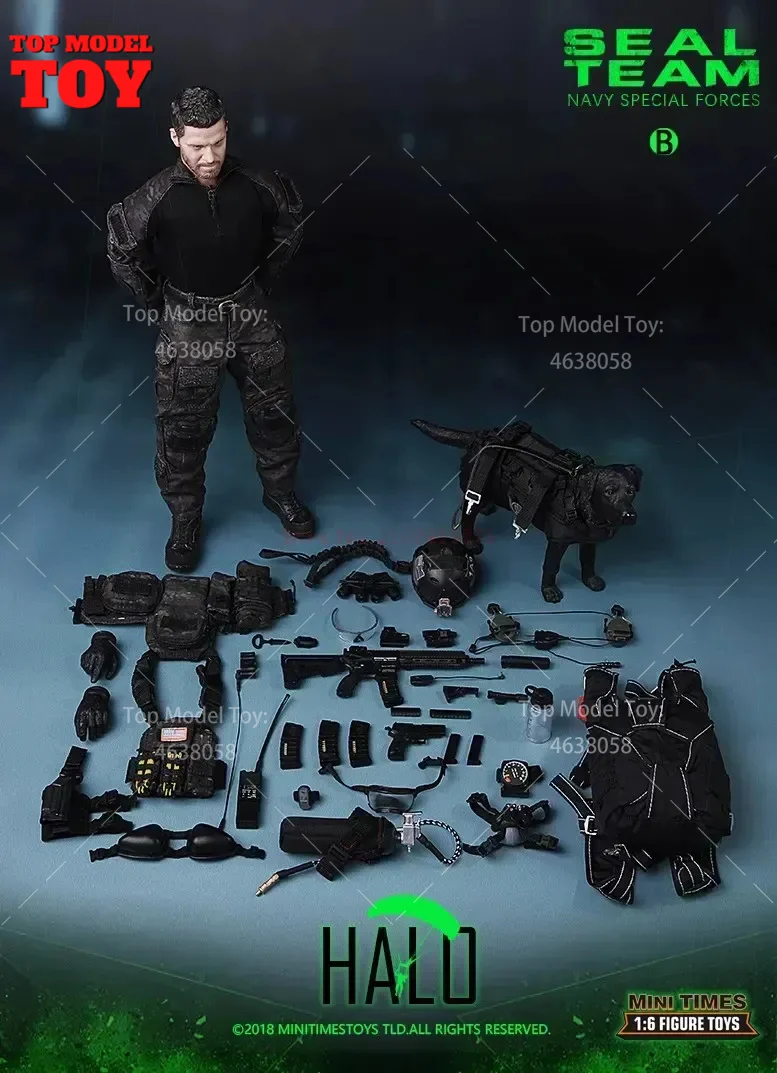 mini volte giocattoli M013 1/6 Bilancia SEAL Team Navy Forze Speciali Con Cane Set Completo 12 '' Mobile Solider Action Figure Per Hobby