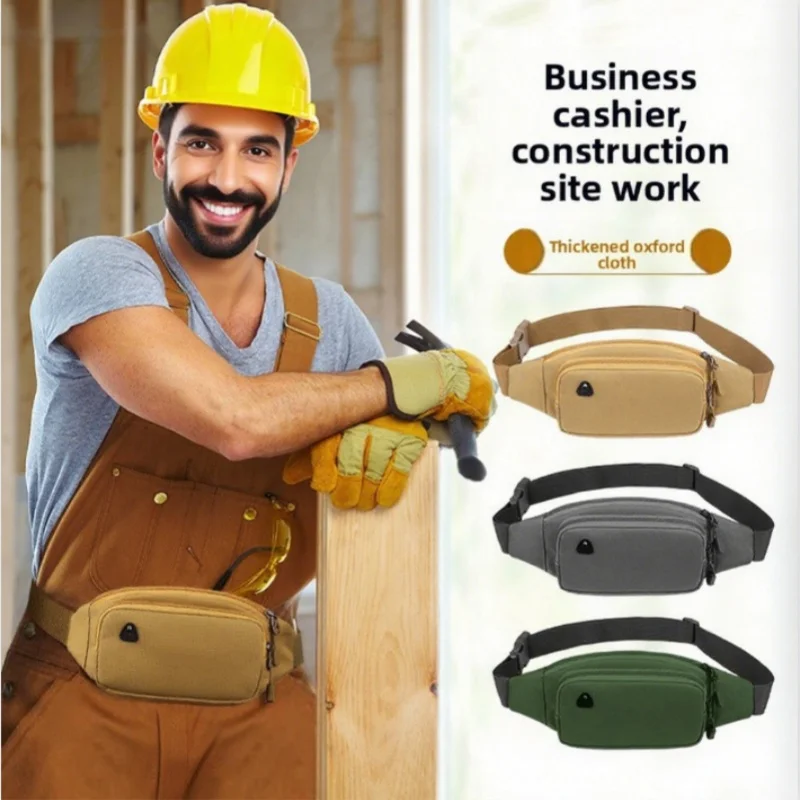 حقيبة خصر رياضية للرجال للمشي لمسافات طويلة في الهواء الطلق وحزام مقاوم للماء سميكة ومقاومة للاهتراء وسعة كبيرة #1