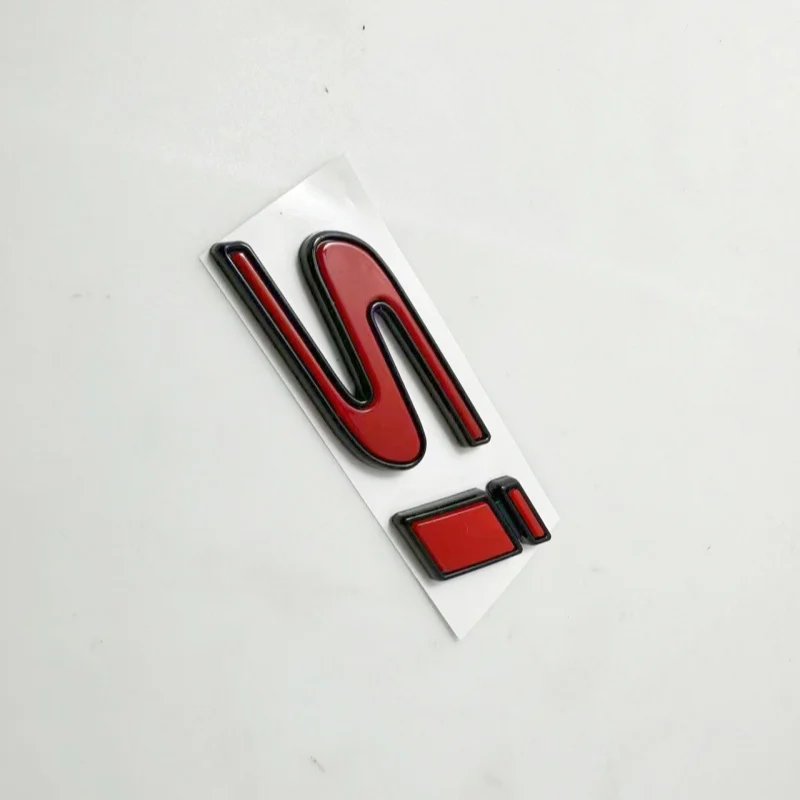 New Style 3D Red Si Emblem for Si 2Dr 4Dr Civic Trunk Rear Badge Emblem