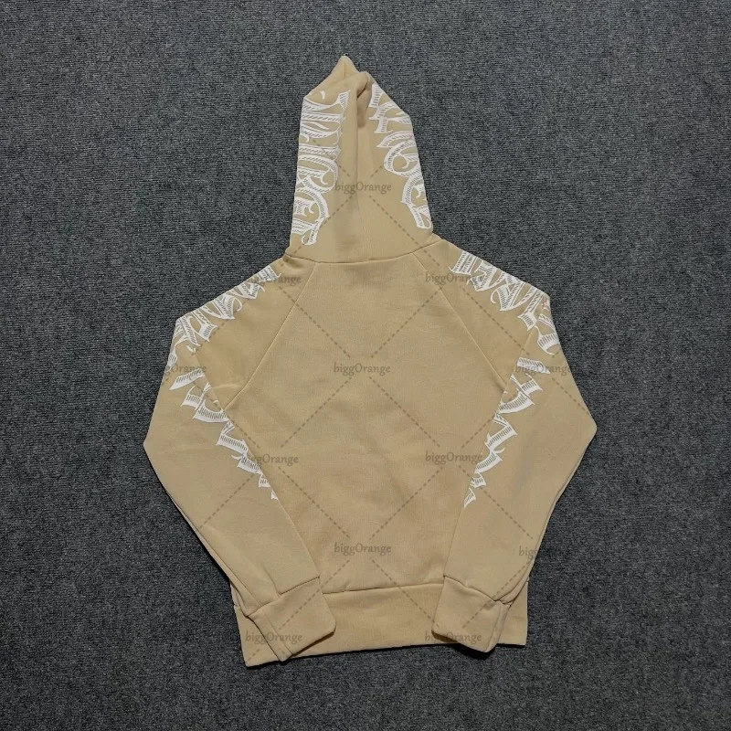 رسالة مطبوعة الأزياء قلنسوة بسحاب الرجال Y2k القوطية الشرير الأمريكية شارع العليا العصرية العلامة التجارية المتضخم البلوز النساء #6