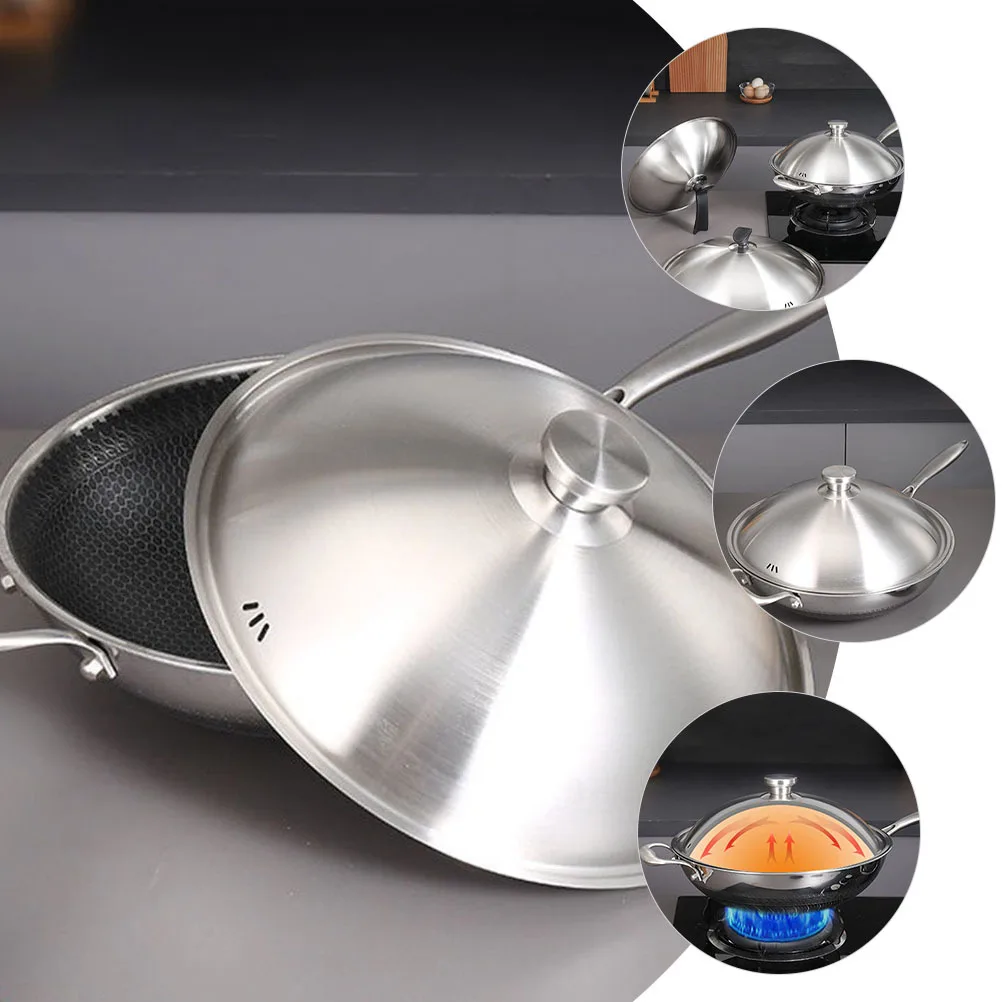 

Thick Stainless Steel Universal Pot Lid Metal Pan Cover for Cooking Pots Frying Pan Lid Metal Pot Cover