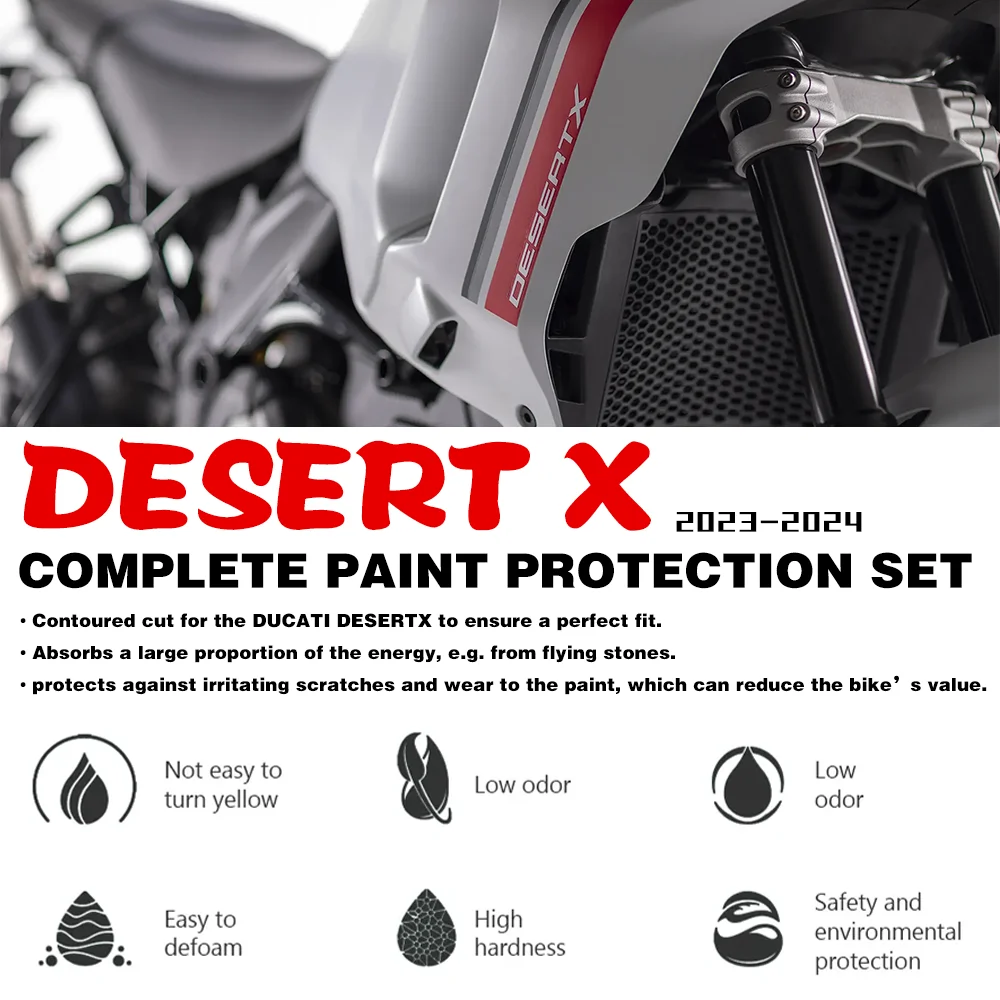 for DUCATI DESERT X Accessories Complete Paint Protection Set DesertX TPU Body Protection Sticker Desert X Parts 2023 - 2024