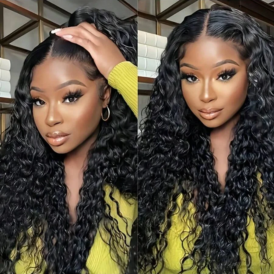 Jerry Curly Human Hair Wigs, 13x4 Lace Front Wig 180 Density, Pre Plucked with Baby Hair, 3 Days Delivery