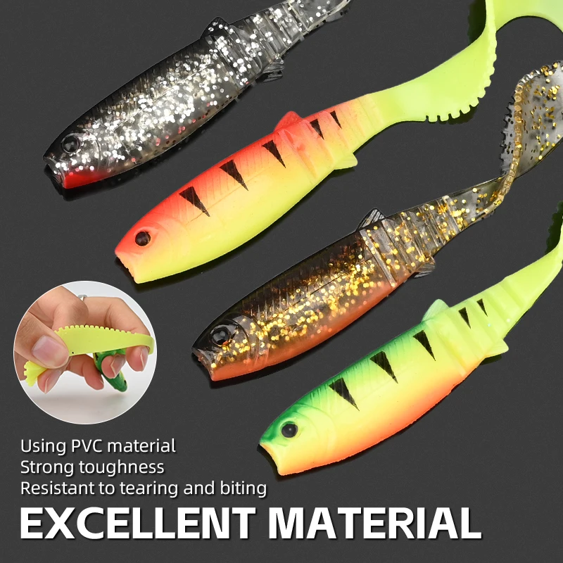 MEREDITH Angelköder Soft Lure Shad Silikonköder 70mm 90mm 110mm Souple Cannibal Curved Wobblers Swimbait Kunstköder