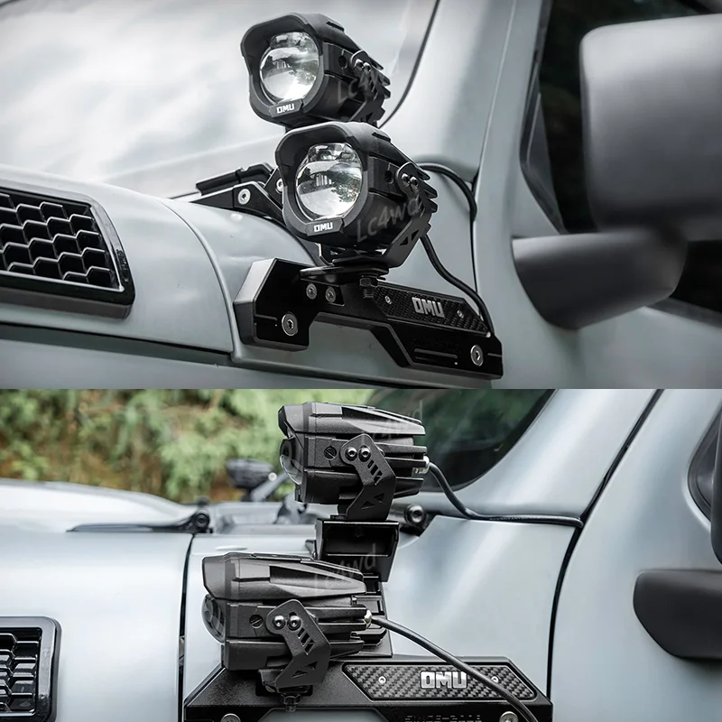 LC4WD 4x4 الملحقات الخارجية الألومنيوم A-عمود الأضواء عالية منخفضة شعاع للتحويل OMU سلسلة لشاحنات الدراجات النارية جيب ATV #1