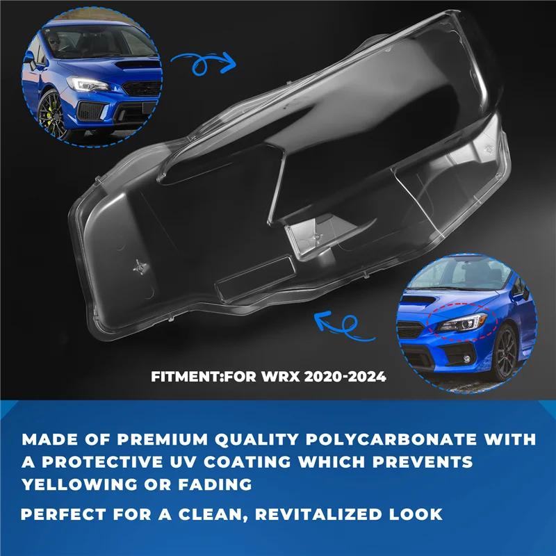 غطاء غبار المصباح لسوبارو WRX 2020-2024 عدسات المصباح الأمامي سوبارو غطاء المصباح غطاء المصباح اليسار
