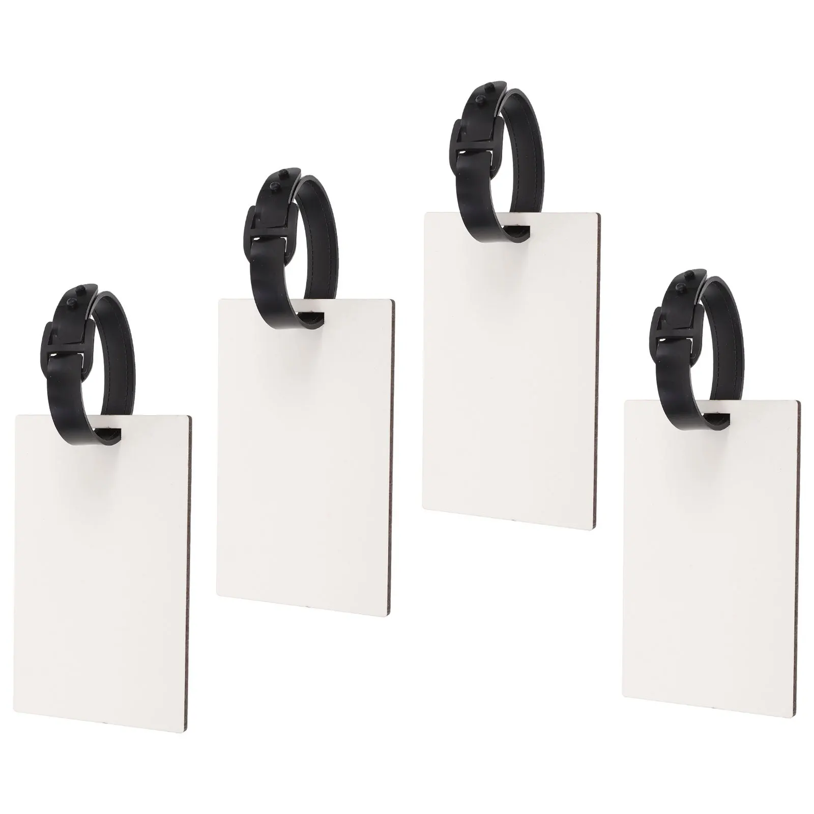 

4Pcs Blank DIY Luggage Tags Heat Transfer Sublimation Name Id Cards Suitcase Labels Travel Bag Tags DIY Blank Luggage Tag