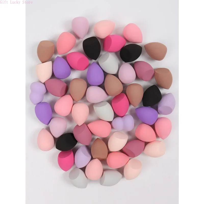 Medium Size Beauty Sponge 3/6/10/20/42 Pieces, Random Color and Shape, Foundation Mixing Beauty Sponge, Liquid, Cream and Powde