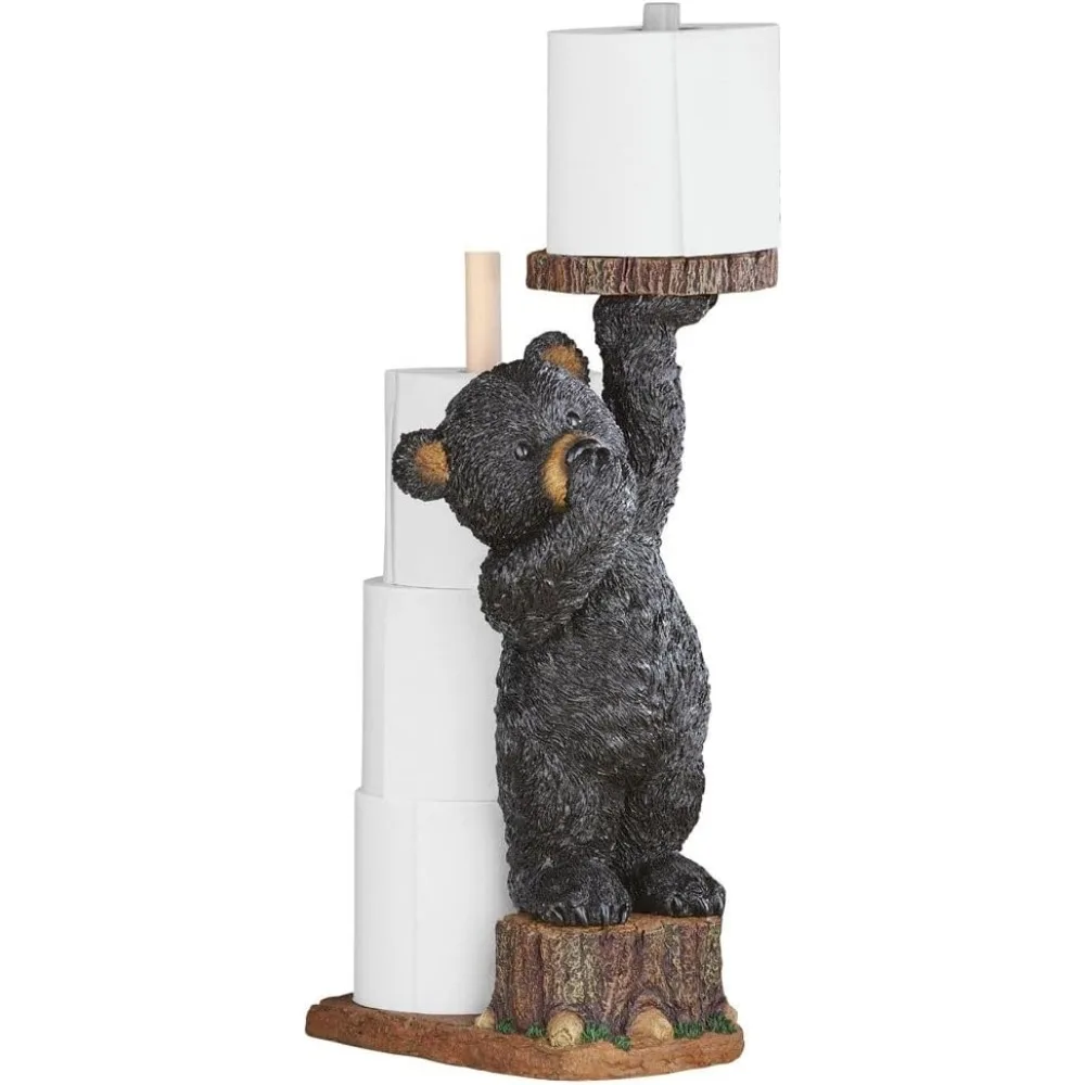 

Northwoods Bear Cub Design Toilet Paper Stand, 22 Inches Tall