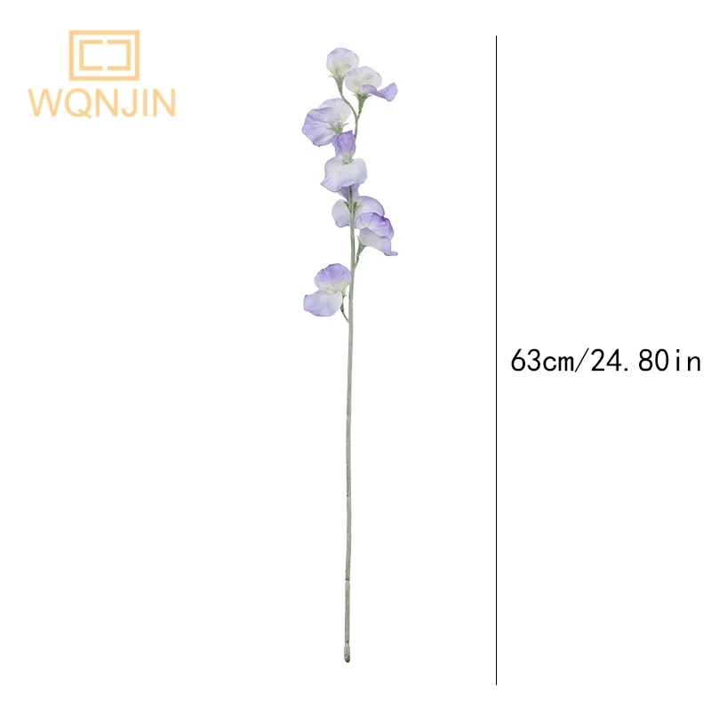 Simulation Beflockung Erbse Blumenstrauß Hause Wohnzimmer Tischdekoration Blume Hochzeit Arrangement Künstliche Blume Gefälschte Pflanze – Detail 3