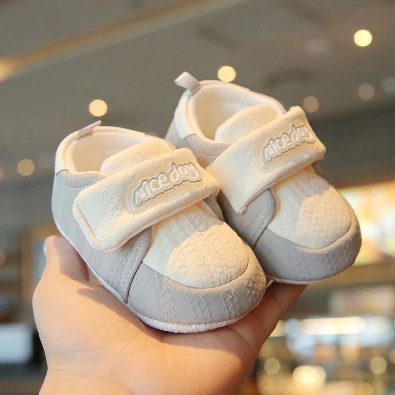 

2025 Baby Shoes 0-12 Months, Breathable Soft Sole Cotton First Walkers Anti-Off Cartoon Booties for Infants