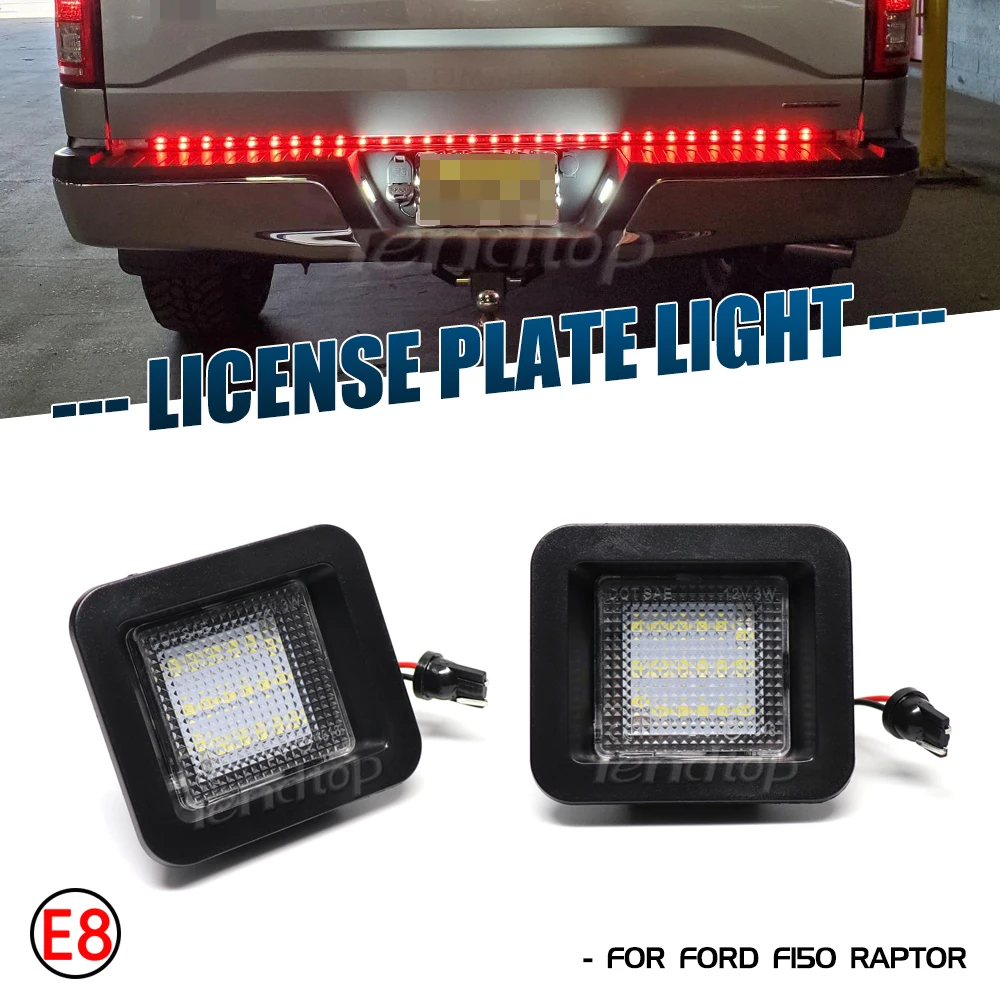 LED License Plate Lights Number Lamp For Ford F150 Raptor 2015 2016 2017 2018 6000K White Car Canbus Rear Bulb Auto No Error