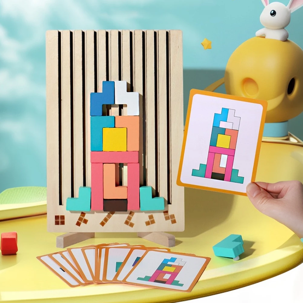 1/2 مجموعة ملونة ثلاثية الأبعاد اللبنات الروسية لعبة الإجهاد الإغاثة الذاكرة لعبة الروسية كتل لغز الدماغ المضايقون لعبة تعليمية Gi #2