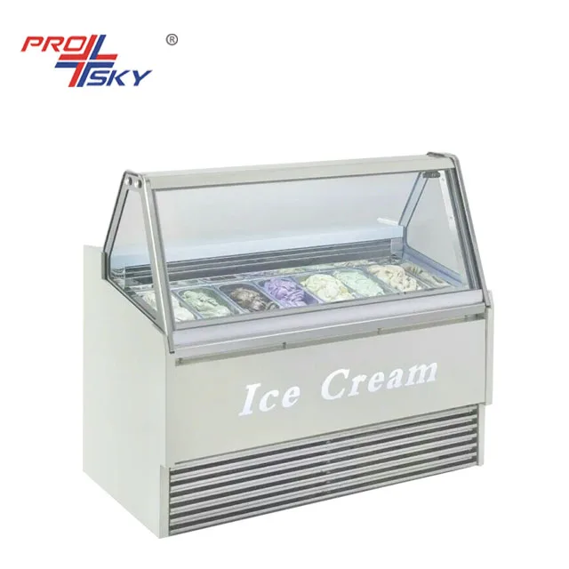 Small Size Gelato Cabinet Ice Cream Popsicle Refrigerator Showcase