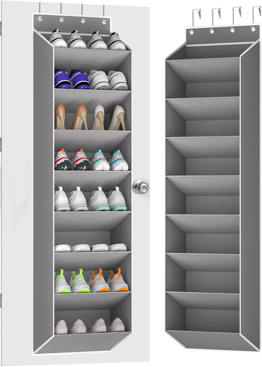 

Over The Door Shoe Organizer Storage Fit 16-24 Pairs Hanging Shoe Rack Organiser for Closet Door
