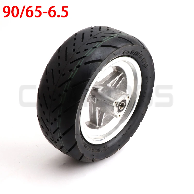 90/65-6.5 Tubeless Tire w/ Hub 11 Inch Retrofit for Dualtron Thunder Electric Scooter Super Wear Tubeless Road Tire