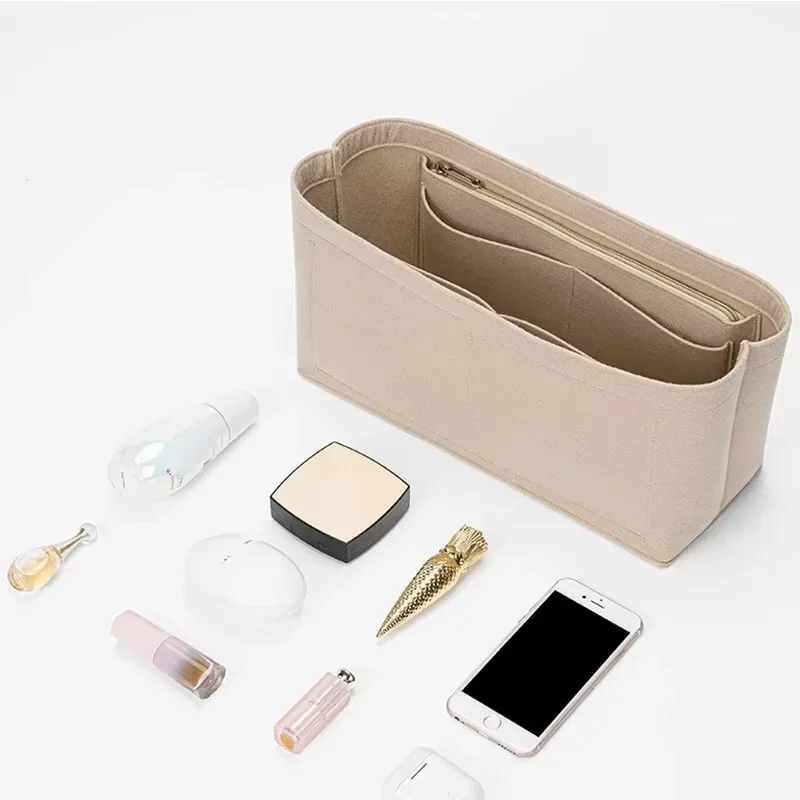 Portable Felt Insert Organizer For Goyard GM PM Mini Tote Bag Womens Handbag Inner Purse Travel Cosmetic Liner Bag