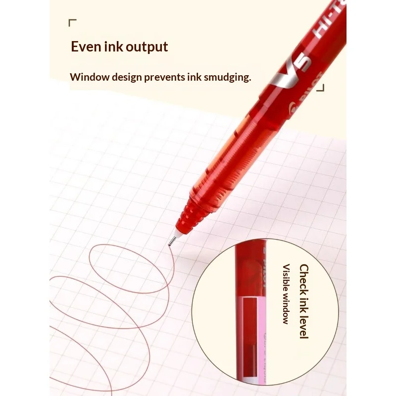Pilot Rollerball Pens, BXC V5 V7 Hi-Tecpoint Refillable Cartridge System Liquid Ink 0.5mm 0.7mm Tip Rolling Ball Gel Pen