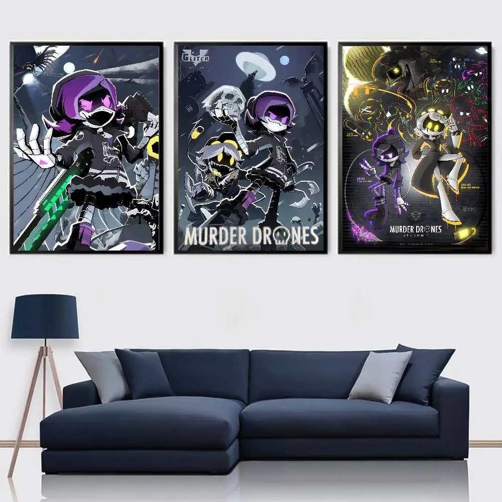 Popular Tv Show Anime M-Murder Drones Poster Painting Stickers Dorm Living Room Wall Decoration Gift Home Art Aesthetic