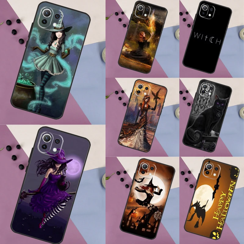 Halloween Moon Witch Horror Case For Xiaomi 13T Pro 12T 11T 14 12 13 Lite 12X POCO X5 X3 F5 Pro X4 F3 F4 C65 M5s Cover