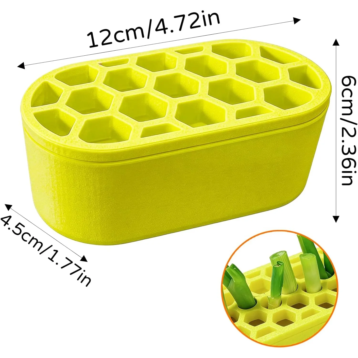 Fotografia 3: Kit de Germinação de Cebolinha Impresso em 3D, Bandeja Hidropônica para Cultivo de Cebolinha para Cozinha Interna e Jardim de Janela