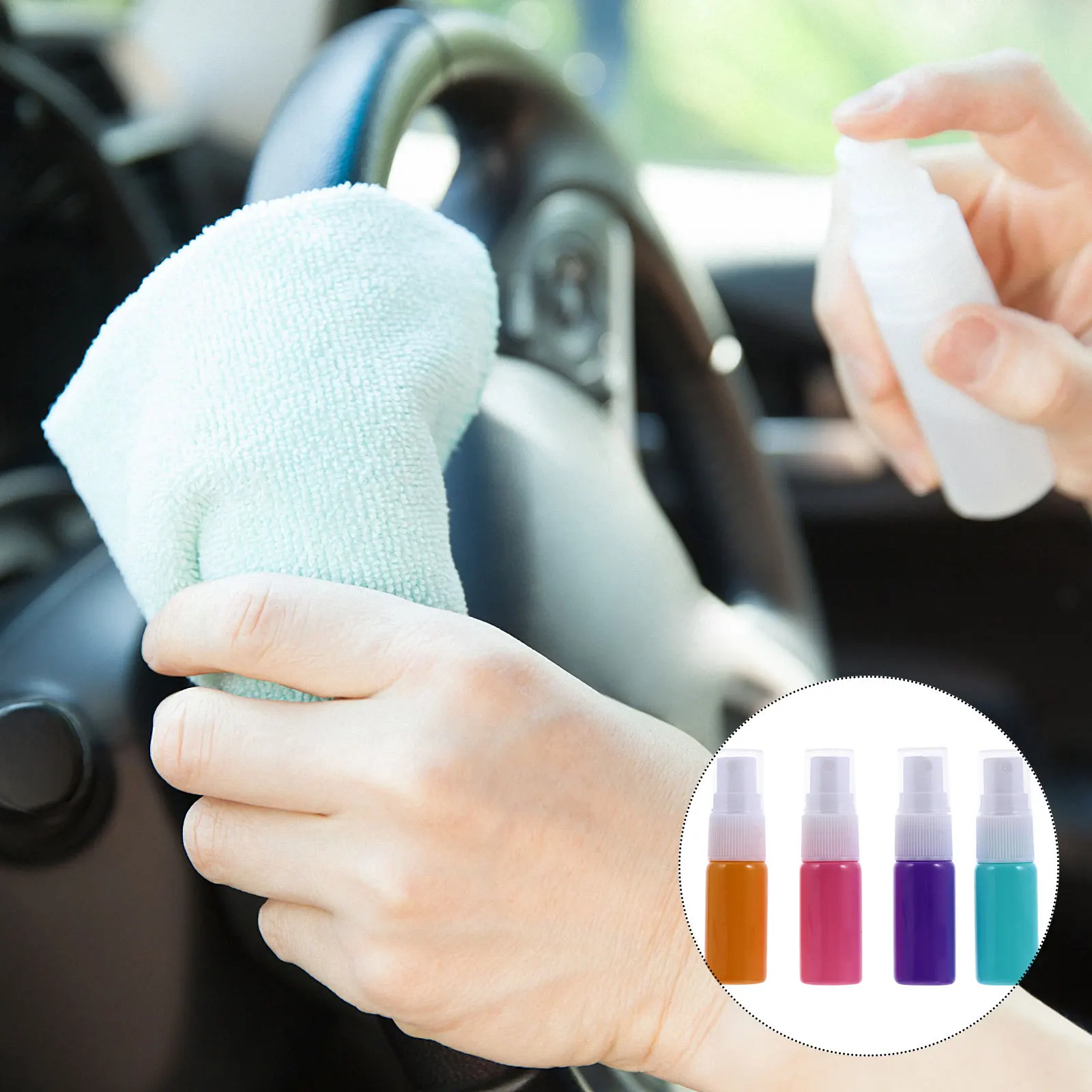 

8Pcs Mini Glass Essential Oil Bottles Portable Travel Bottles Refillable Compact Sprayer Bottle Makeup Subpackaging