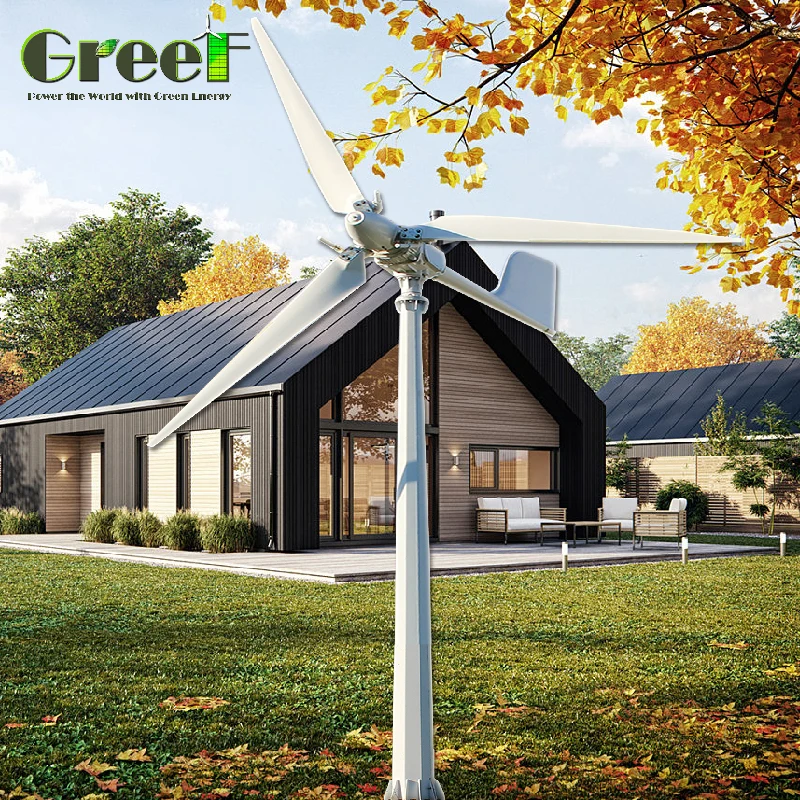 Small Wind Turbine Home Use 5000W 10kw Permanent Magnet Generator Horizontal Wind Turbine 48V 220V 380V Free Energy System