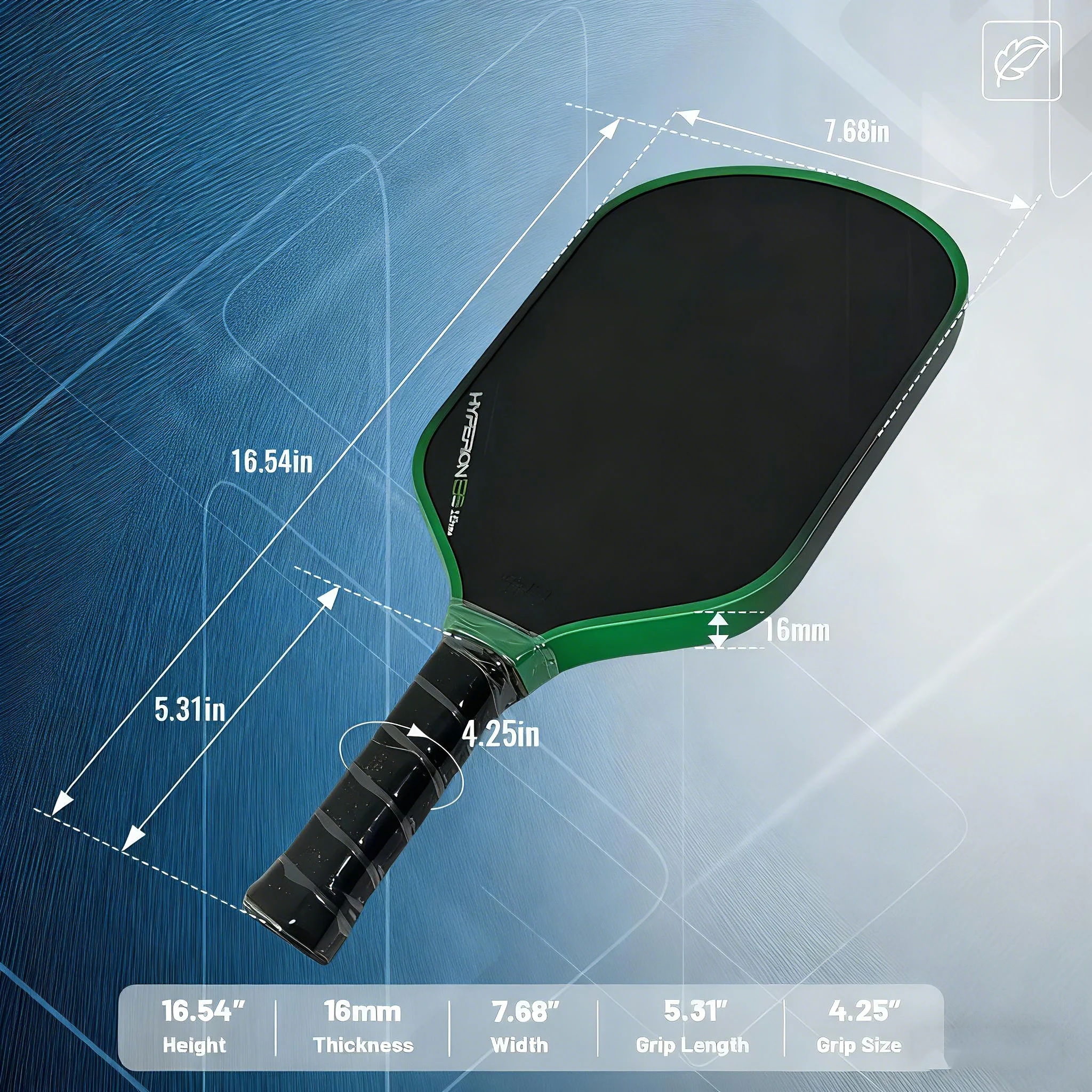 مضرب كرة المخلل Gen3S مضرب احترافي من ألياف الكربون الأساسي #6