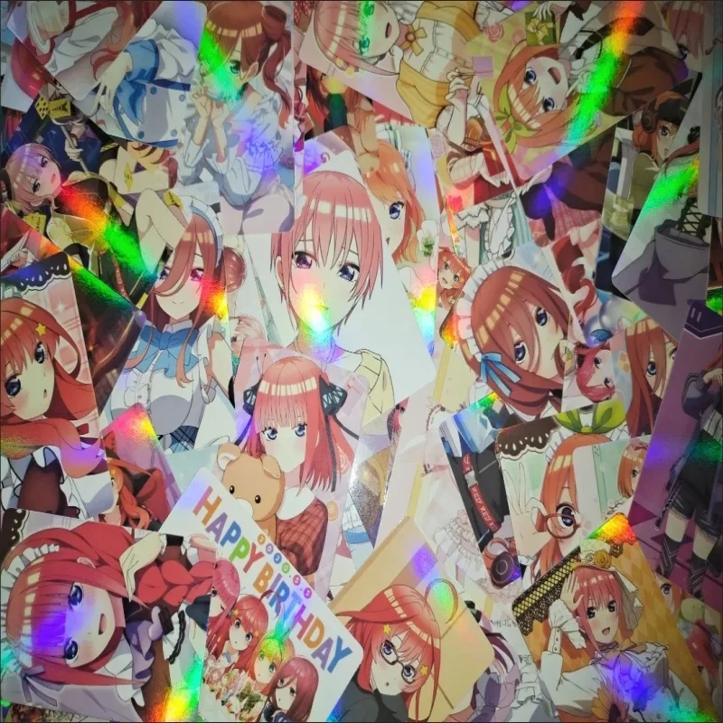 

The Quintessential Quintuplets Laser Card Nakano Ichika Nino Miku Yotsuba Poster Card Magazine Manga Postcard Photo Gift